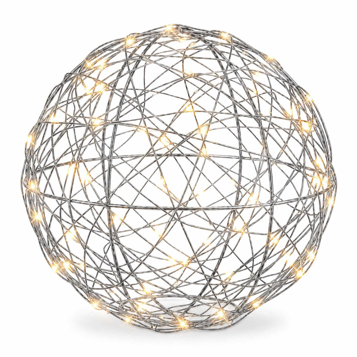 30 cm Silver LED Decor Orb – Indoor Light Ball