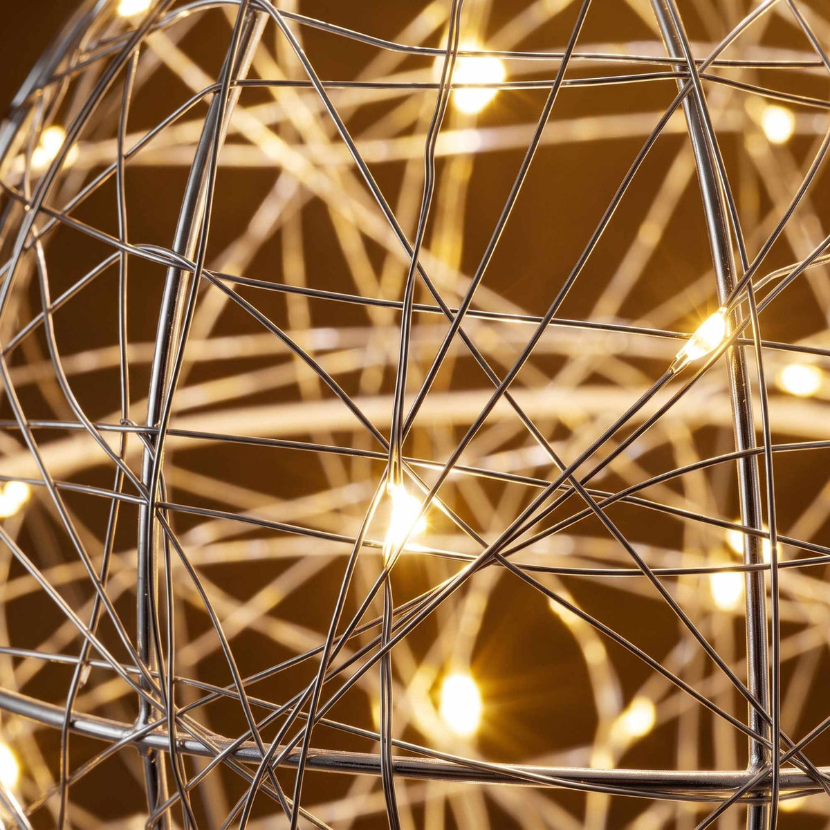 30 cm Silver LED Decor Orb – Indoor Light Ball
