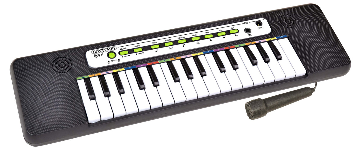 32-Key Electronic Keyboard with Mic, Sounds & Rhythms