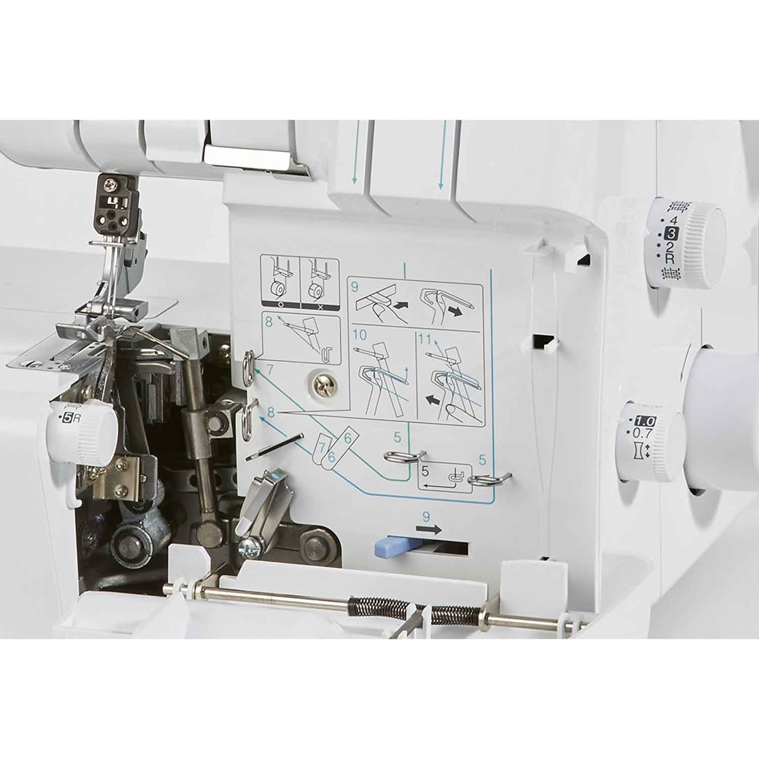 3/4 Thread Overlock Sewing Machine with Free Arm
