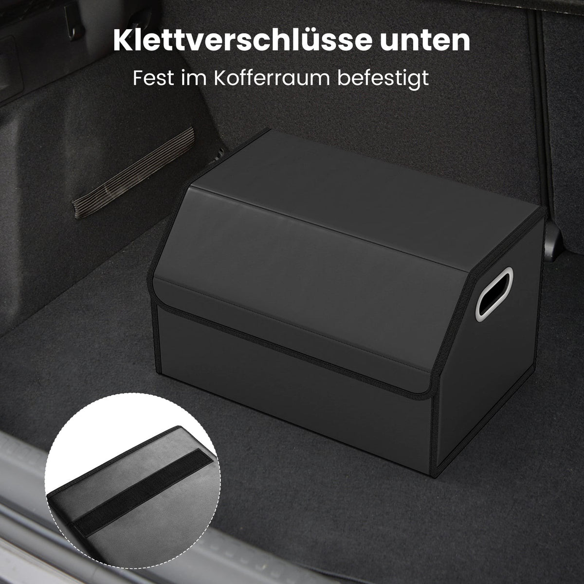 35L Collapsible Car Trunk Organizer with Lid & Divider