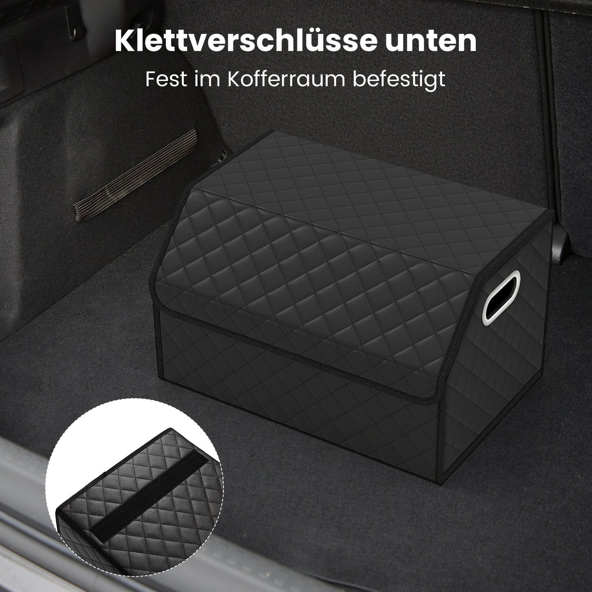 35L Foldable Car Trunk Organizer with Lid & Divider
