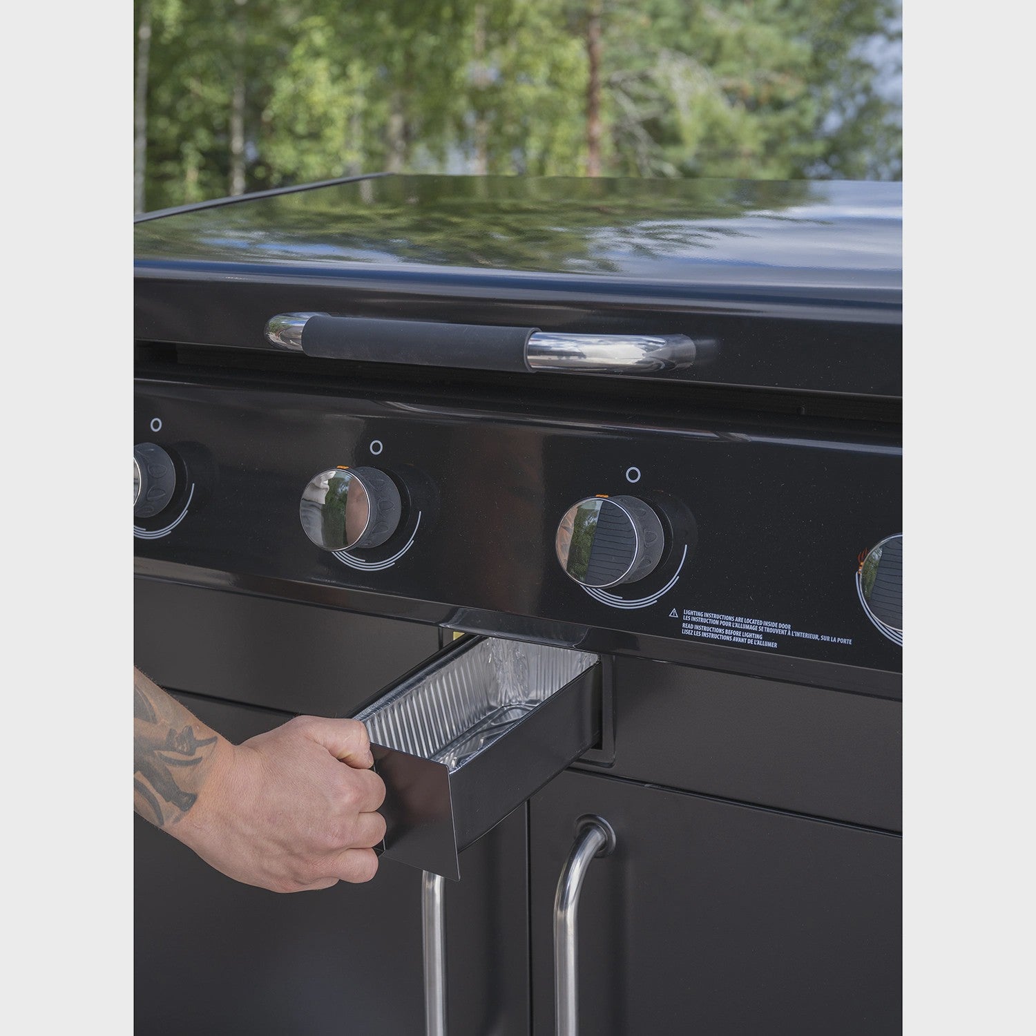 36-Inch Carbon Steel Griddle with 4 Burners, 16.4 kW Power