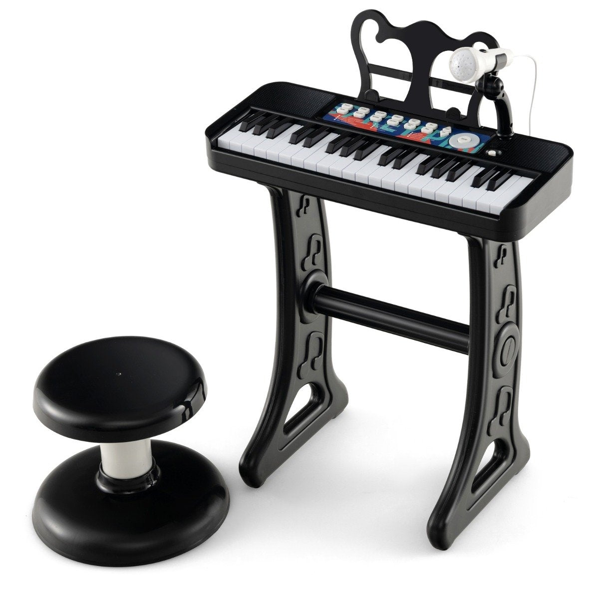 37-Key Kids Electronic Keyboard with Microphone & Stand
