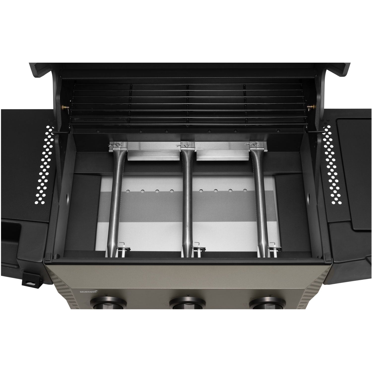 3-Burner Gas Grill with Side Burner, 60x42 cm Cooking Area