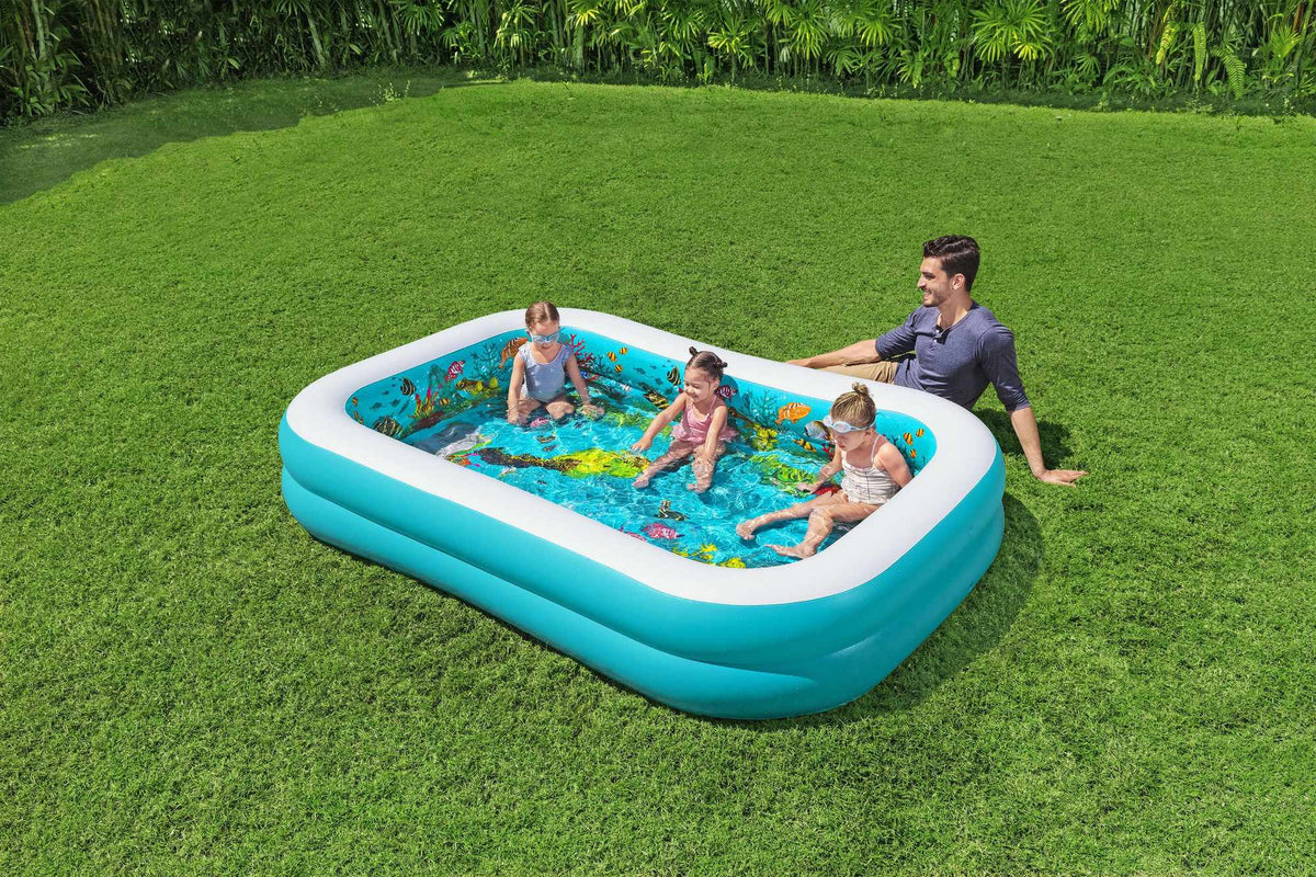 3D Undersea Adventure Family Pool, 2.62m x 1.75m x 51cm