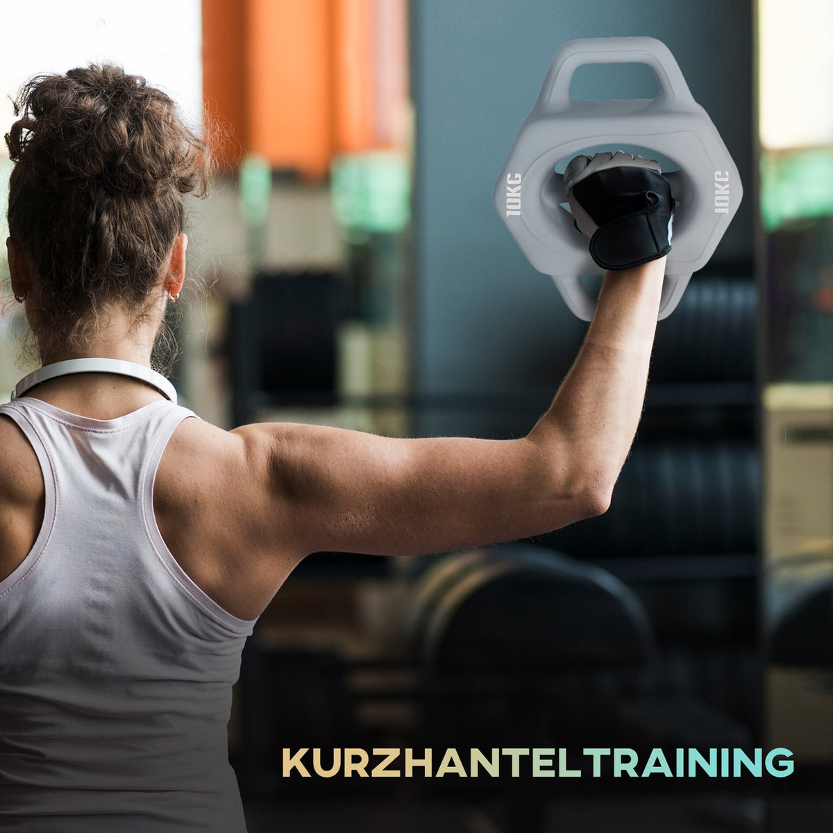 3-In-1 Dumbbell 10 Kg Floor-Friendly Multi-Function Weight Training Metal Gray