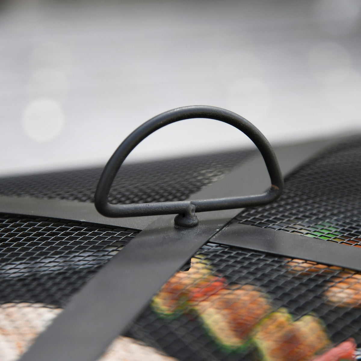 3-In-1 Fire Bowl Fire Basket Fire Pit With Spark Guard Grill Grate Ice Bucket Garden Bbq Black 76 X 76 X 47 Cm
