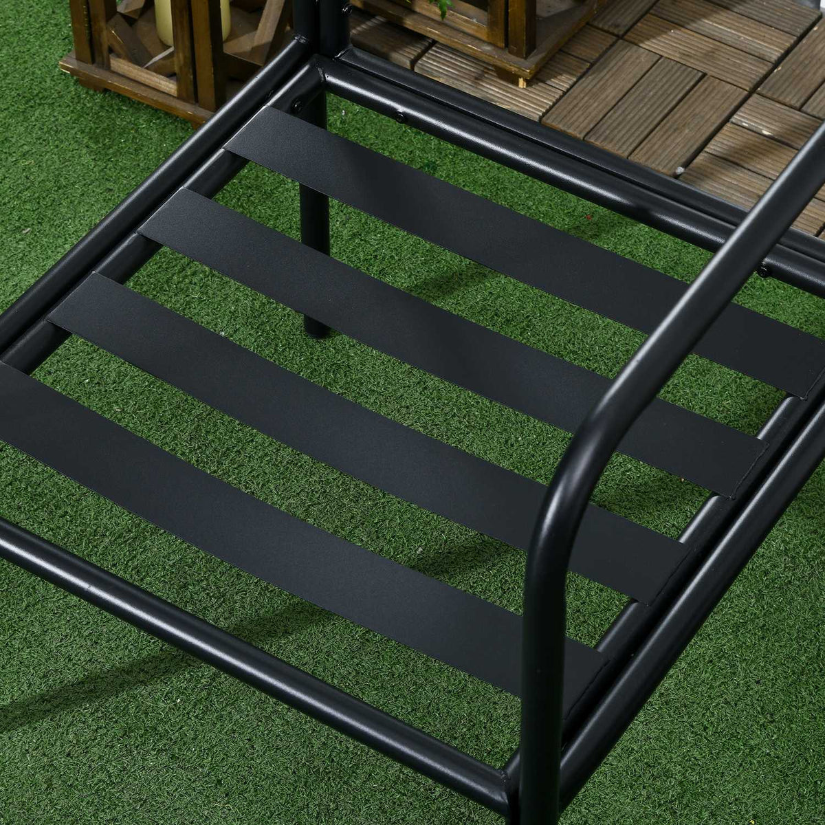 3 Pcs. Garden Furniture Set, Bistro Set With 2 Chairs, 1 Coffee Table, Balcony Furniture Set With Seat Cushions, Garden Seating Group, Steel, Beige