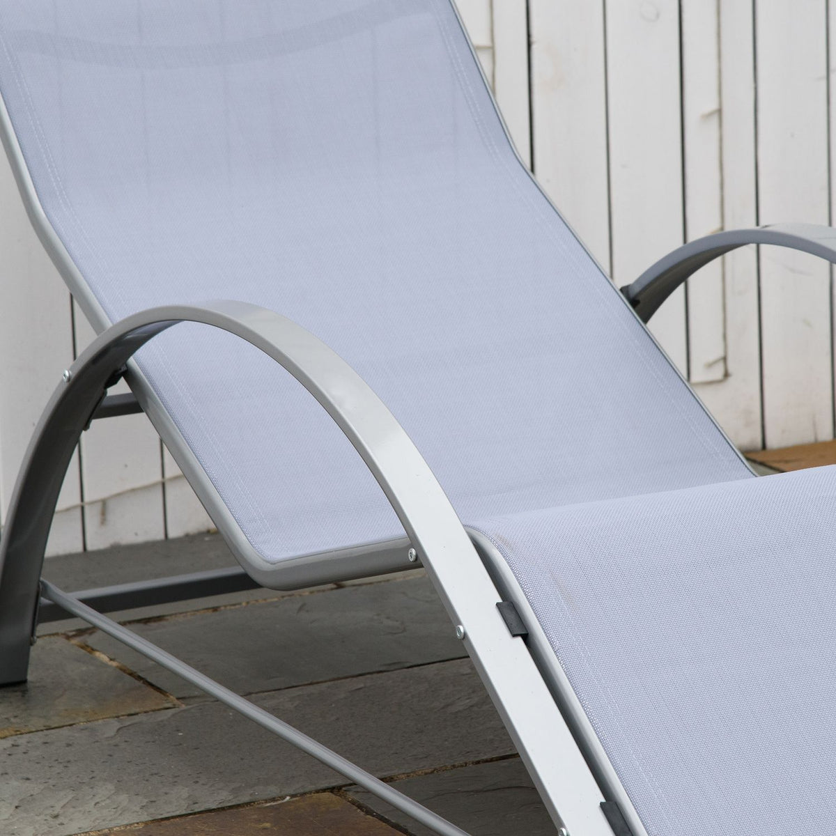 3 Pcs. Garden Lounger With Table Garden Set Garden Seating Group Garden Table Set Metal Mesh Gray 2 X Armchairs 1 X Table