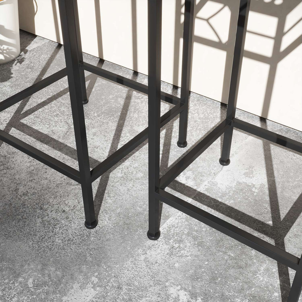 3 Pcs. Plant Stand Stackable Flower Stool Flower Pot Holder With Rattan Look Plant Stool For Garden Balcony Metal Gold
