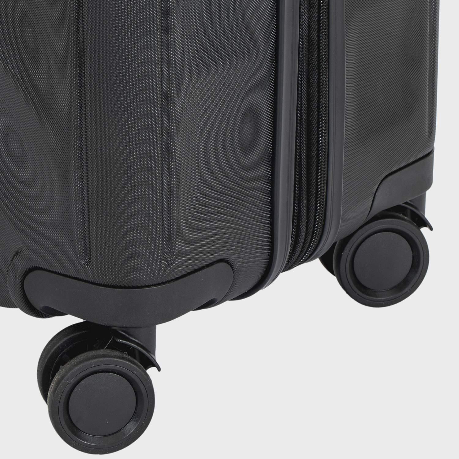 3-Piece Black Luggage Set – Cabin, Medium, Large