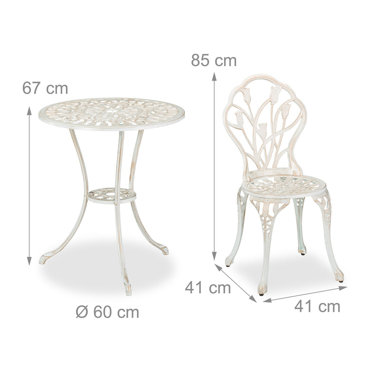 3-Piece Floral Bistro Set – Table and Chairs for Patio