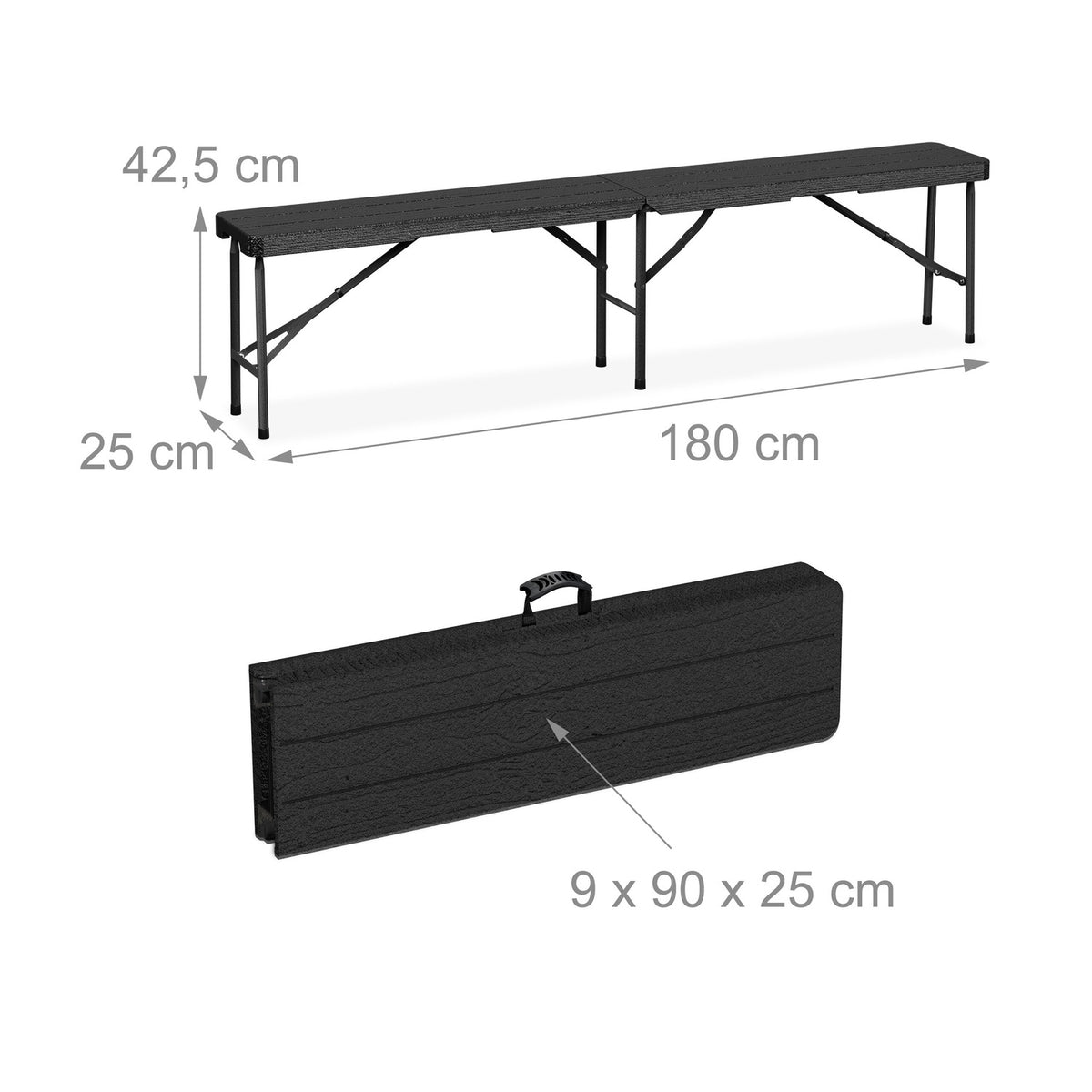 3-Piece Folding Beer Garden Furniture Set