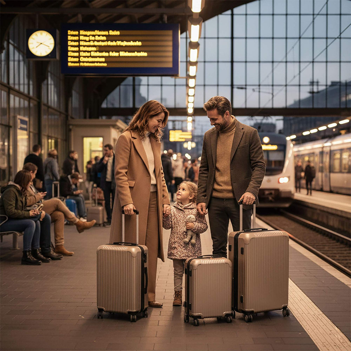 3-Piece Hard-Shell Luggage Set with Spinner Wheels
