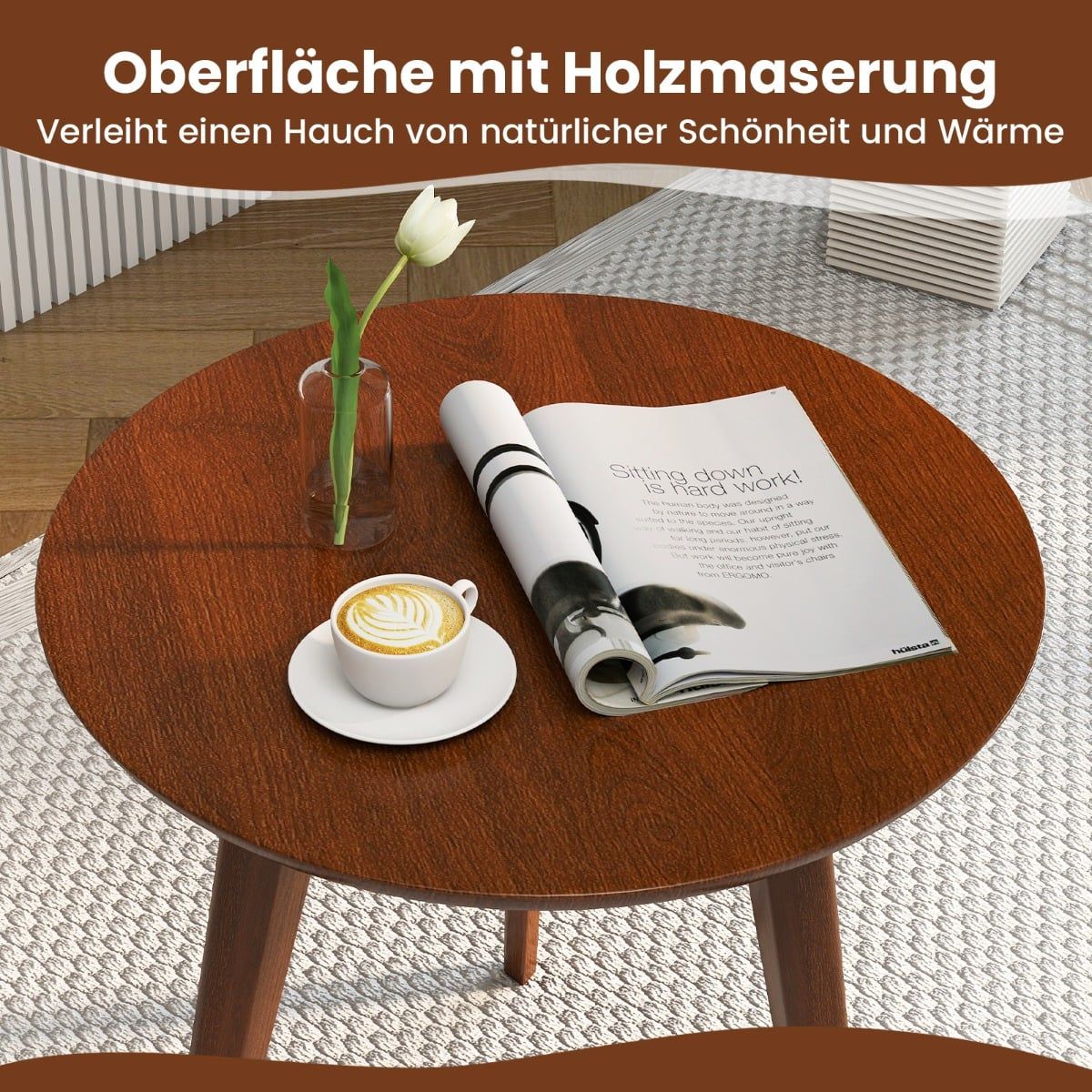 3-Piece Lounge Set with Table and 2 Chairs, Light Grey