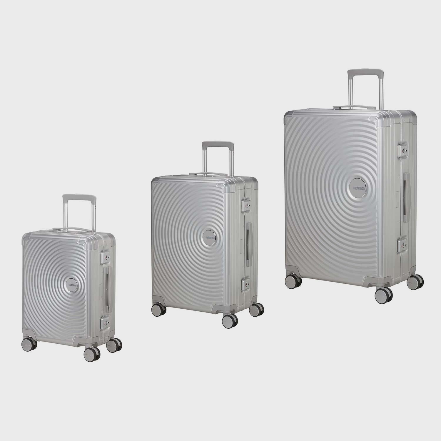 3-Piece Luggage Set, Aluminum, Silver Spinner Wheels