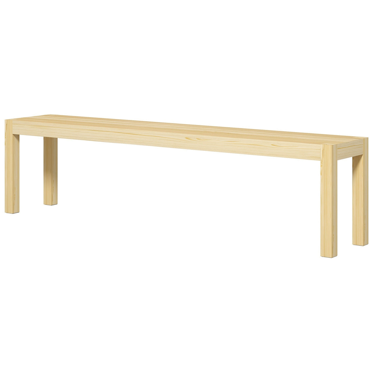 3-Seater Bench, Robust Wooden Bench In Country House Style, Kitchen Bench, Up To 330 Kg, Pine Wood, Natural