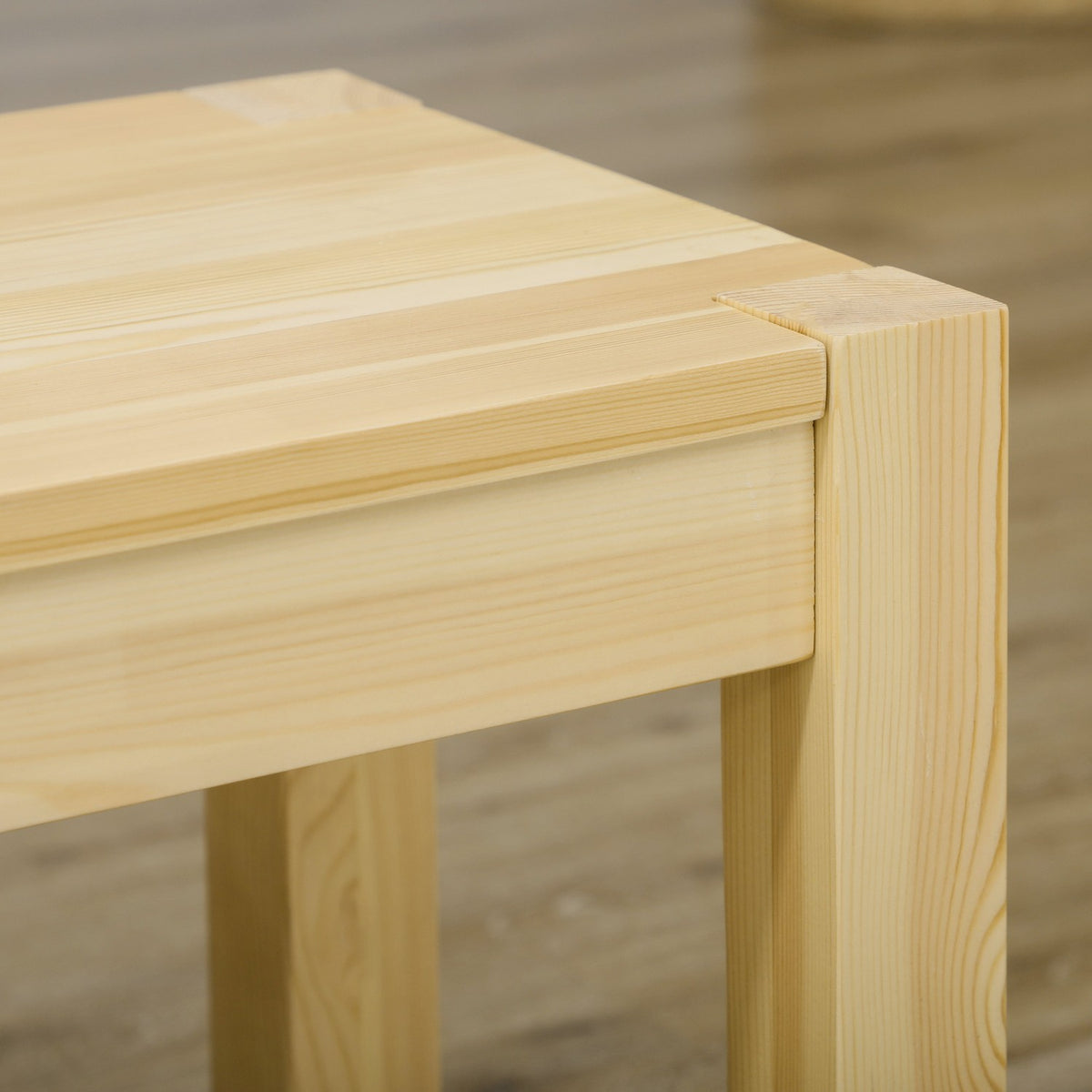 3-Seater Wooden Bench, Dining Bench In Country House Style, Kitchen Bench, Pine Wood, Can Hold Up To 330 Kg, Natural, 150 X 33 X 45 Cm