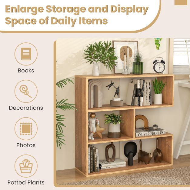 3-Shelf Open Cube Bookcase With Anti-Toppling Device