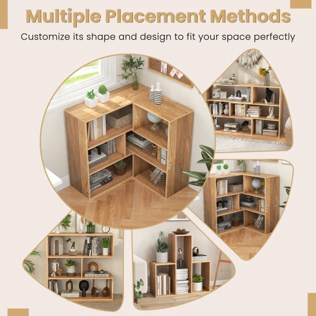 3-Shelf Open Cube Bookcase With Anti-Toppling Device