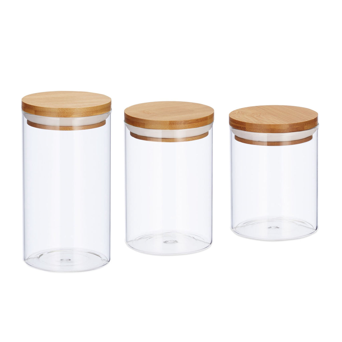3 Storage jars in different sizes