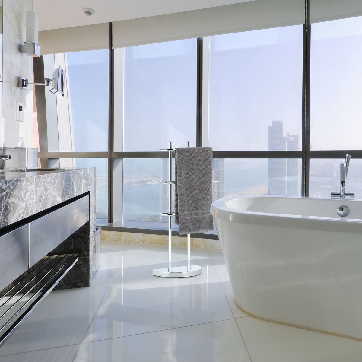 3-Tier Chromed Towel Holder
