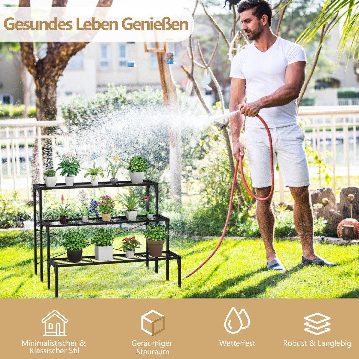3-Tier Metal Plant Stand – Indoor/Outdoor Use