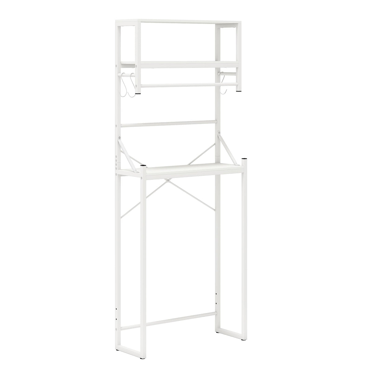 3-Tier Over-Toilet Bathroom Shelf, 64x24x162 cm, White