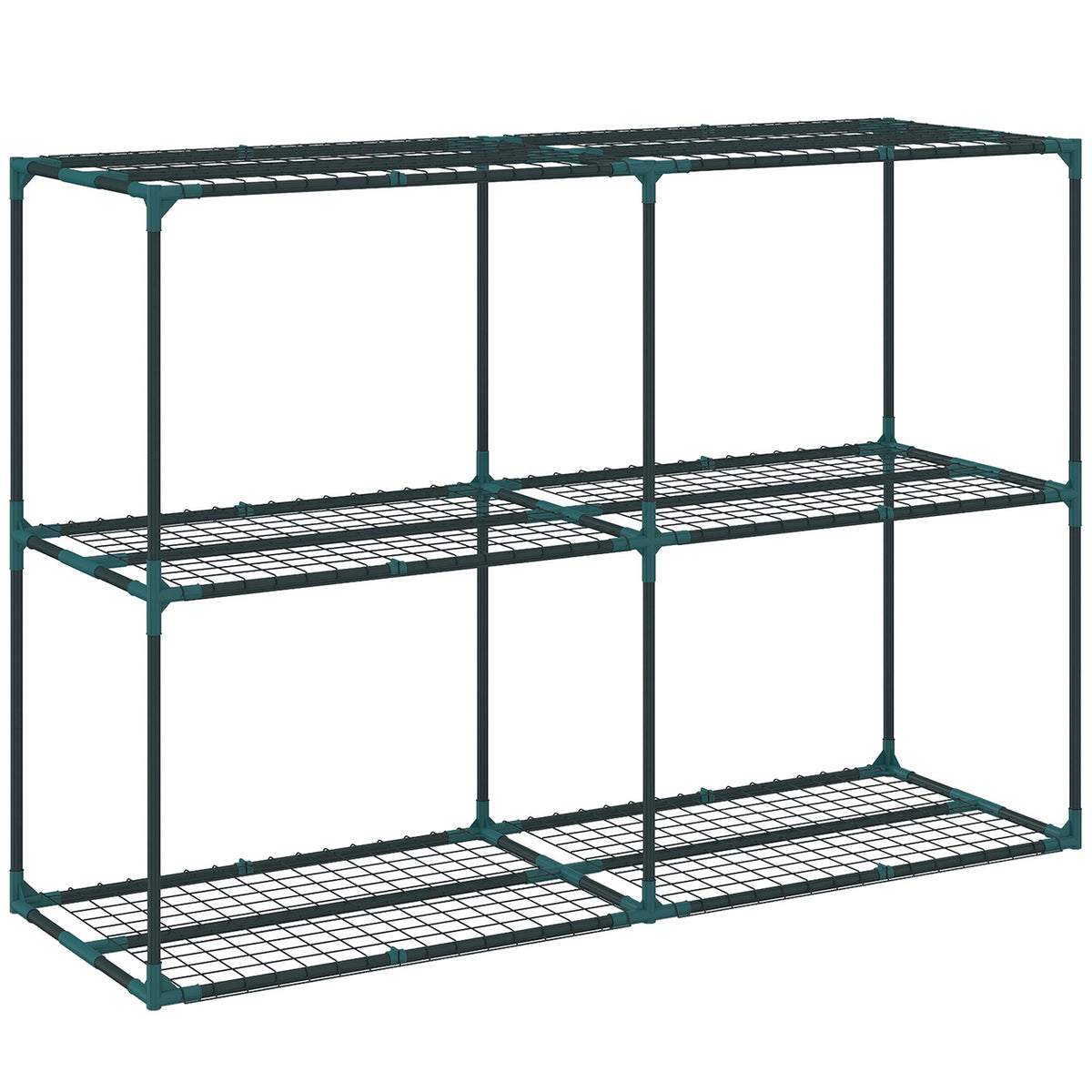 3-Tier Plant Stand, Steel, 20kg Capacity, Dark Green