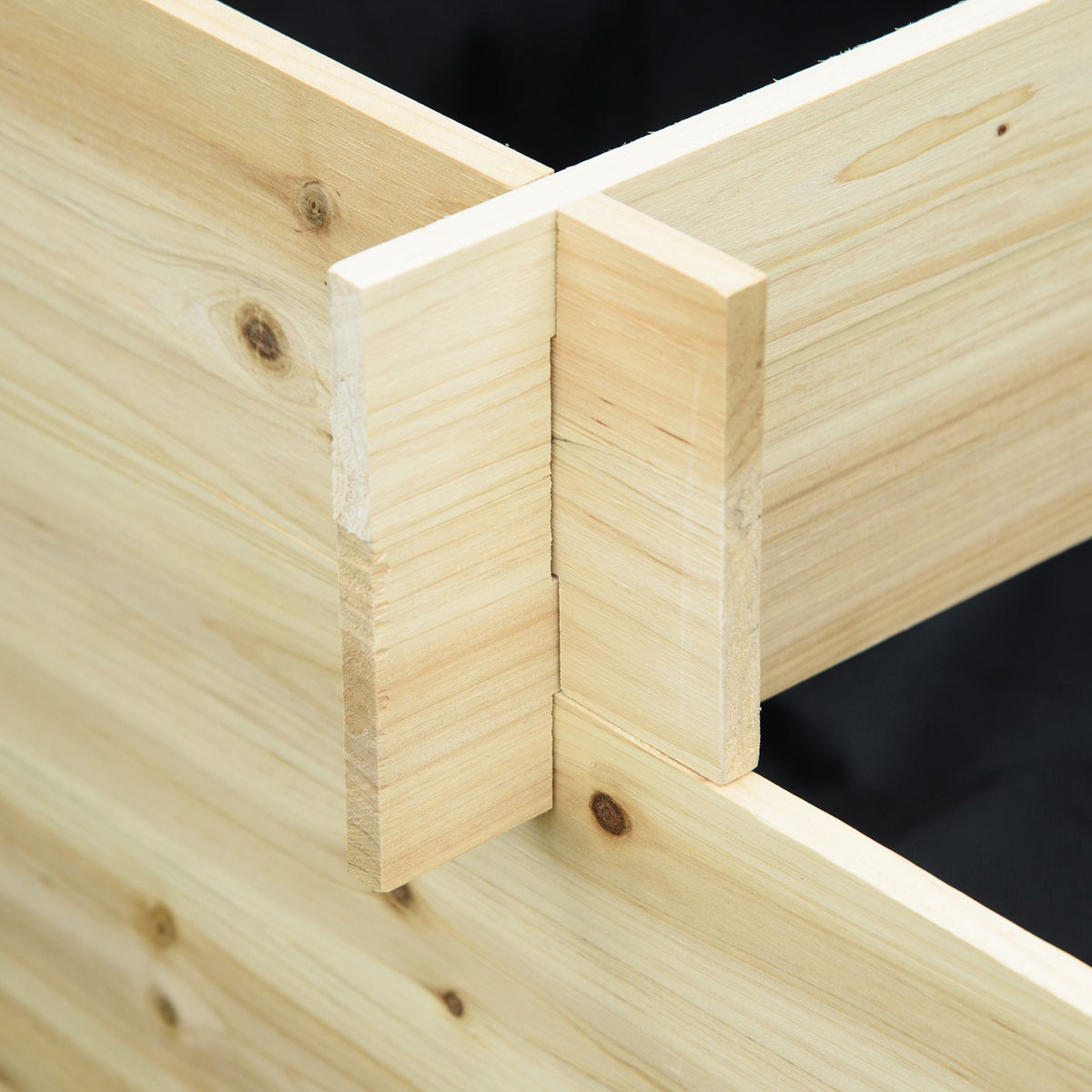 3-Tier Raised Garden Bed, Natural Wood, 117 x 100 x 54 cm