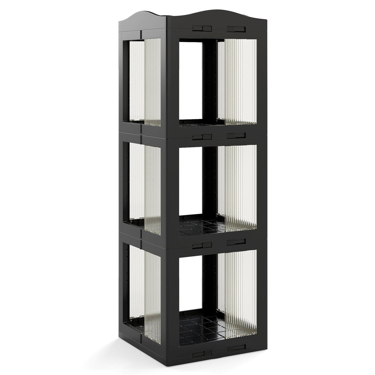 3-Tier Rotating Bookshelf, Space-Saving Corner Shelf