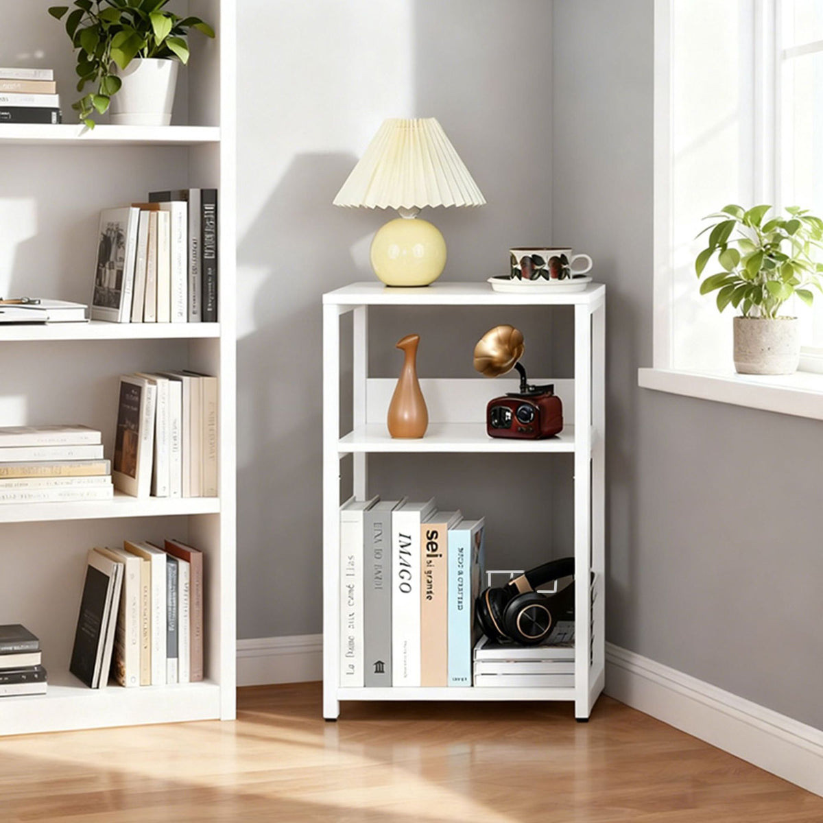 3-Tier Vinyl Record Player Stand with Dividers