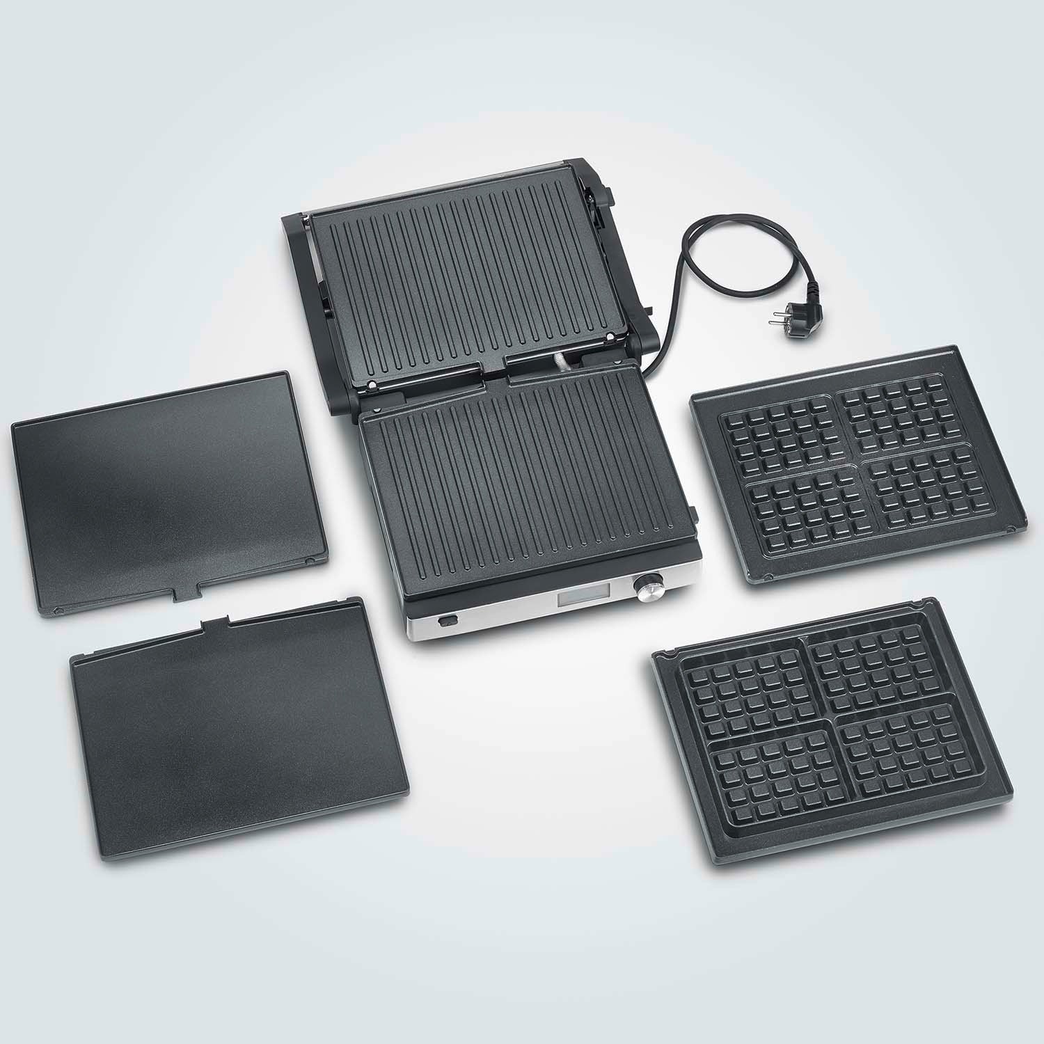 3-in-1 Contact Grill, 29x23cm, Panini, Belgian, Burger