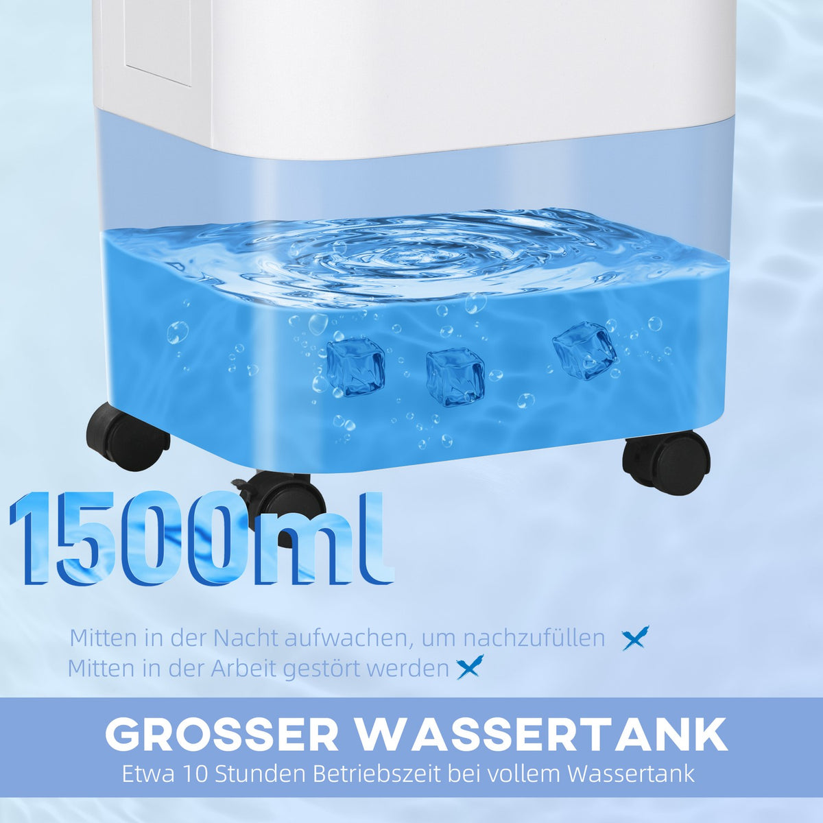 3 in 1 Mobile Air Conditioner with Air Humidification Water Cooling 15L 60° Oscillating Air Conditioner Air Cooler with 7.5h Timer, Remote Control, LED Display, for 20? White 37 x 32 x 78 cm