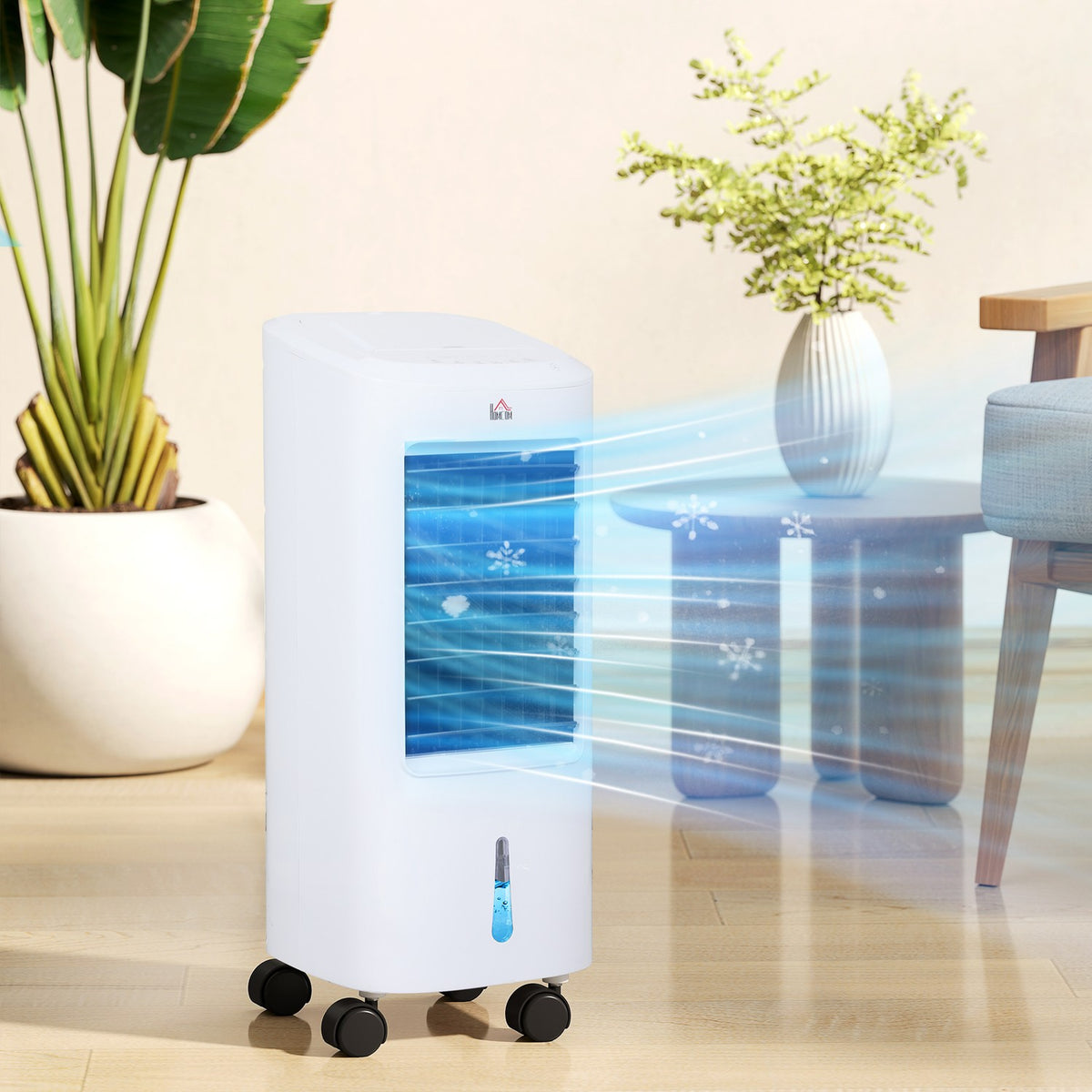 3 in 1 Mobile Air Conditioner with Humidification Water Cooling, Auto Oscillating 7L Air Conditioner with 7.5h Timer, 3 Speeds 65W Air Cooler with Remote Control, for 20㎡ White |