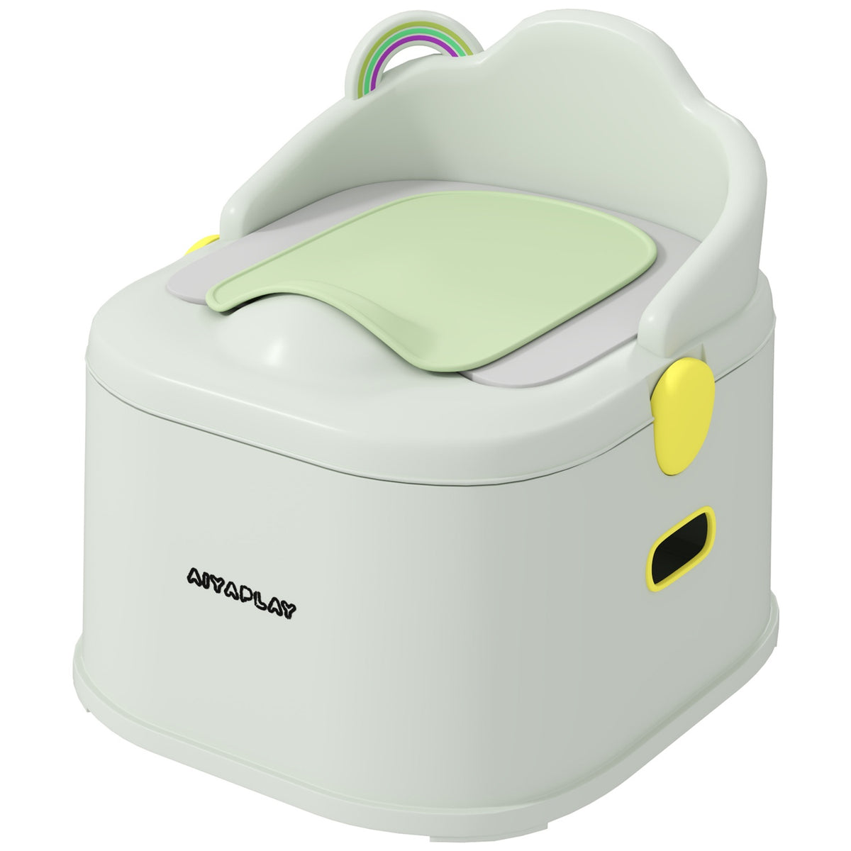 3-in-1 children's potty, removable children's potty, potty with handles, for children 6-72 months, load capacity up to 50 kg, plastic, faux leather, gray