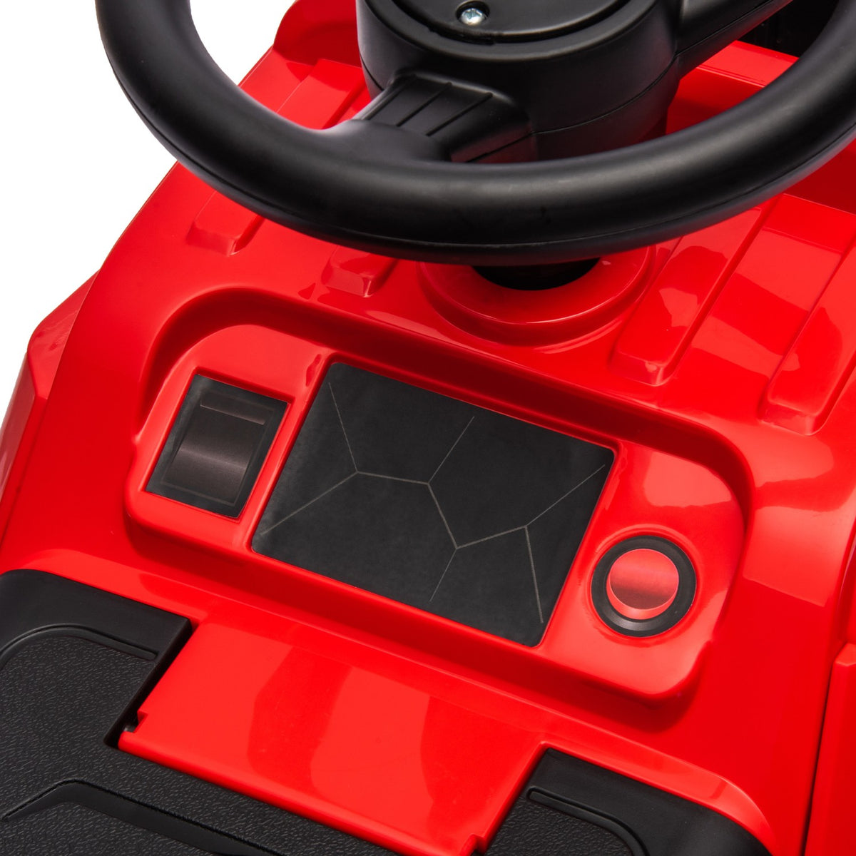 3-in-1 ride-on excavator, load capacity 25 kg, with anti-tip device, music function, replaceable, for 1.5-4 years, red + black