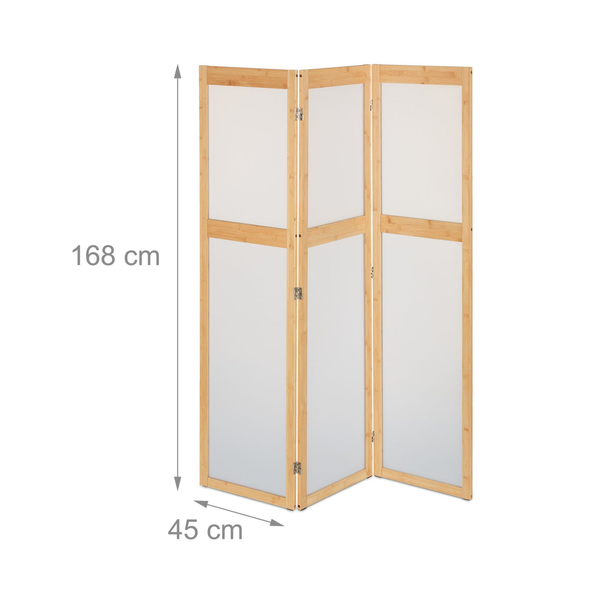 3-part screen with bamboo frame