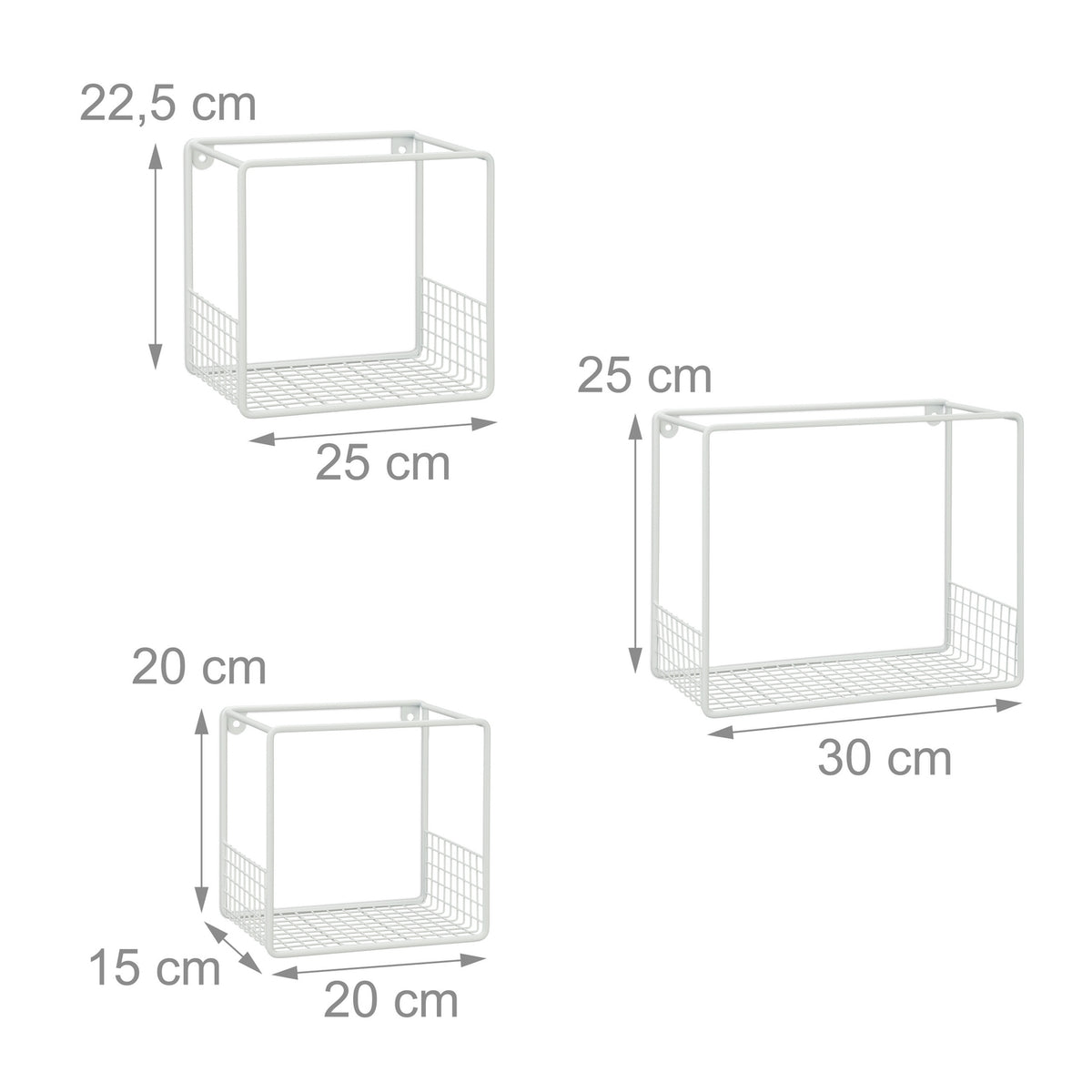 3 pcs. Cube-shaped shelves