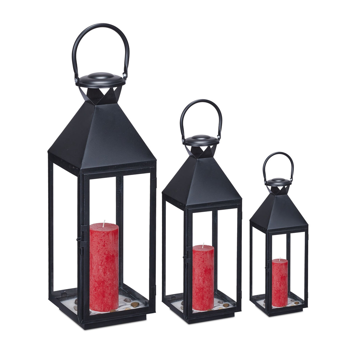 3 pcs. Lanterns in metal