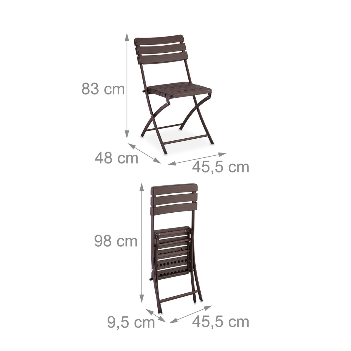 3-piece balcony furniture set in wooden look
