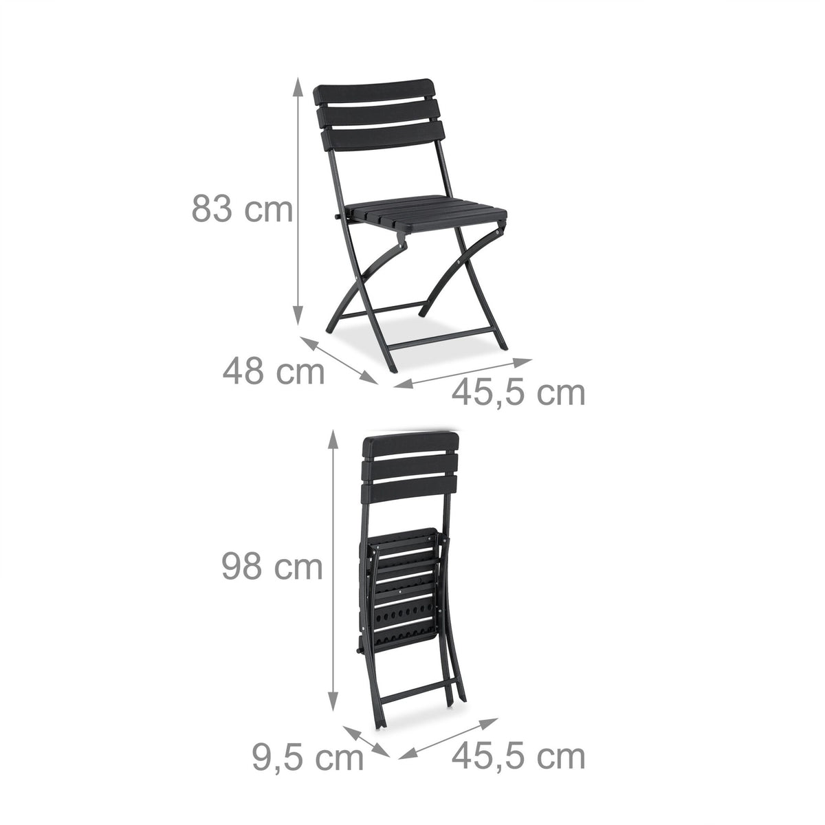 3-piece balcony furniture set in wooden look