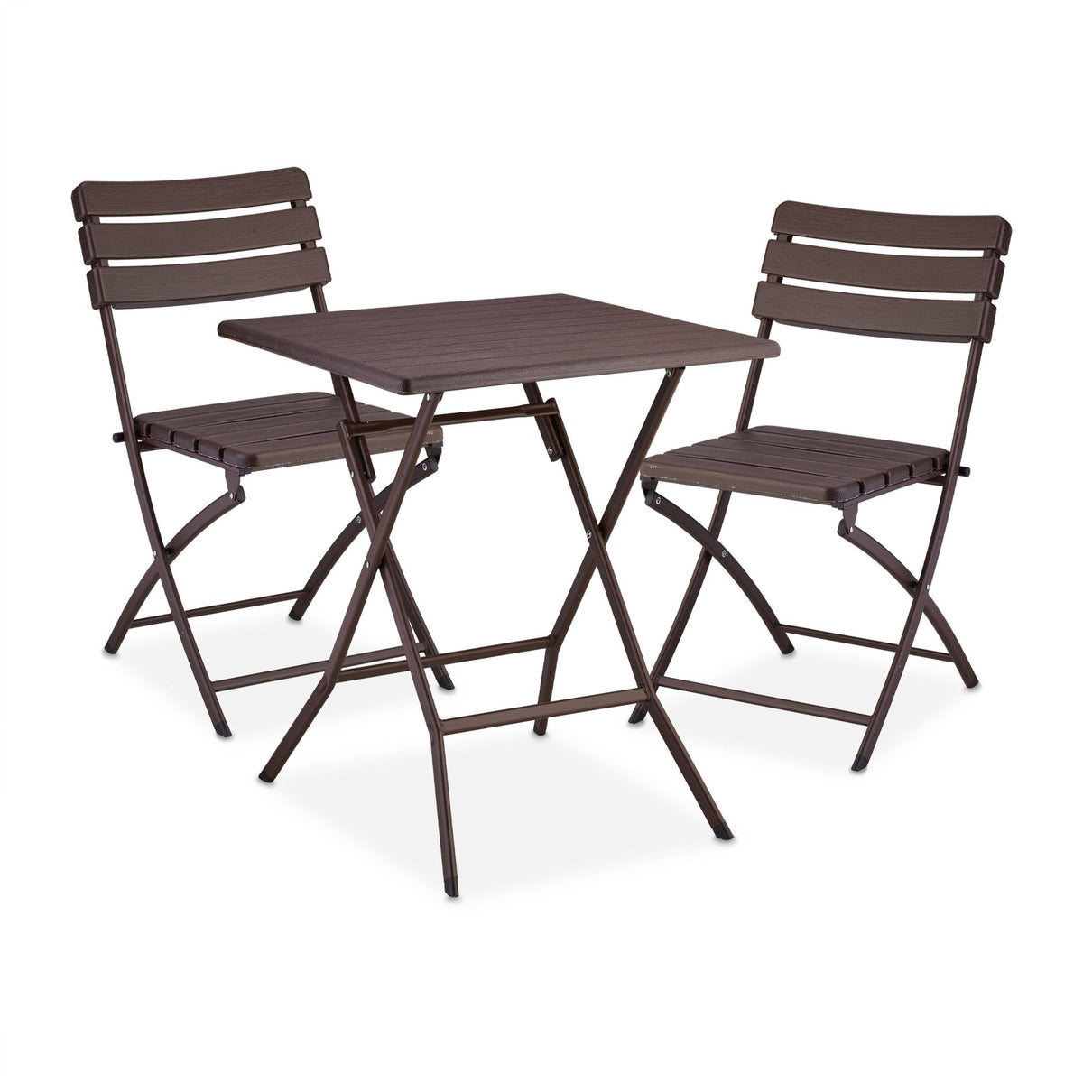 3-piece balcony furniture set in wooden look