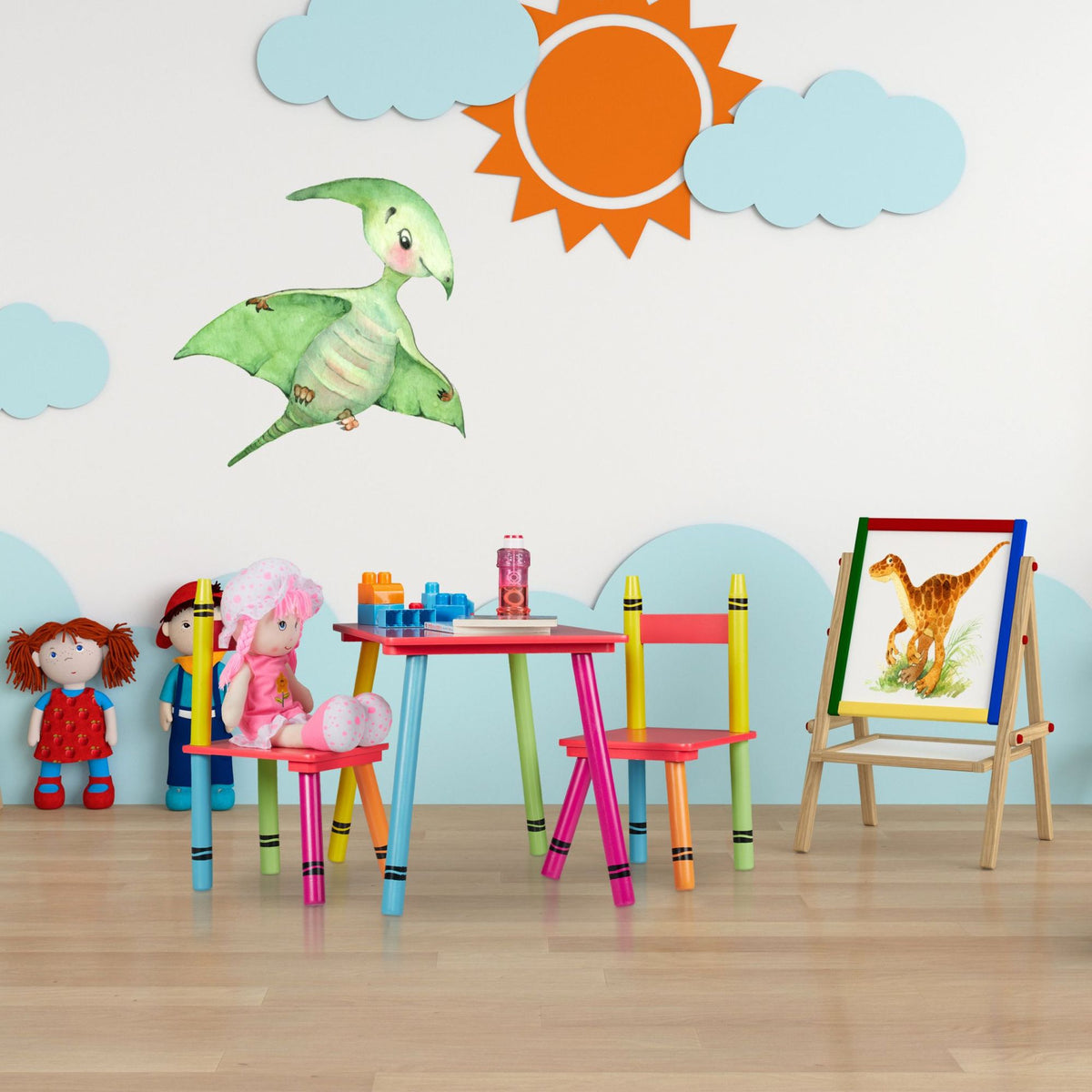 3-piece children's seating group, colorful
