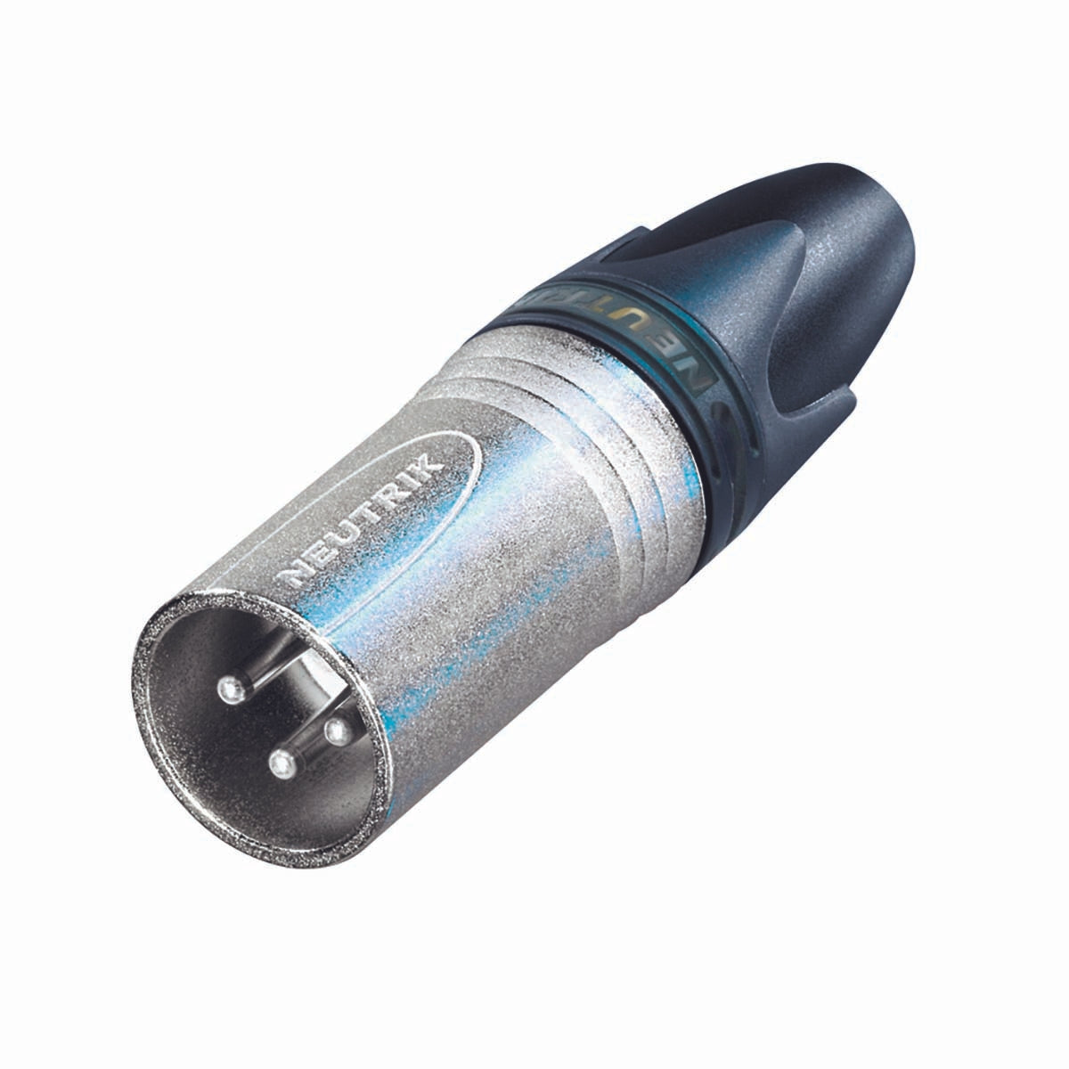 3-pin male cable connector with nickel casing and silver contacts