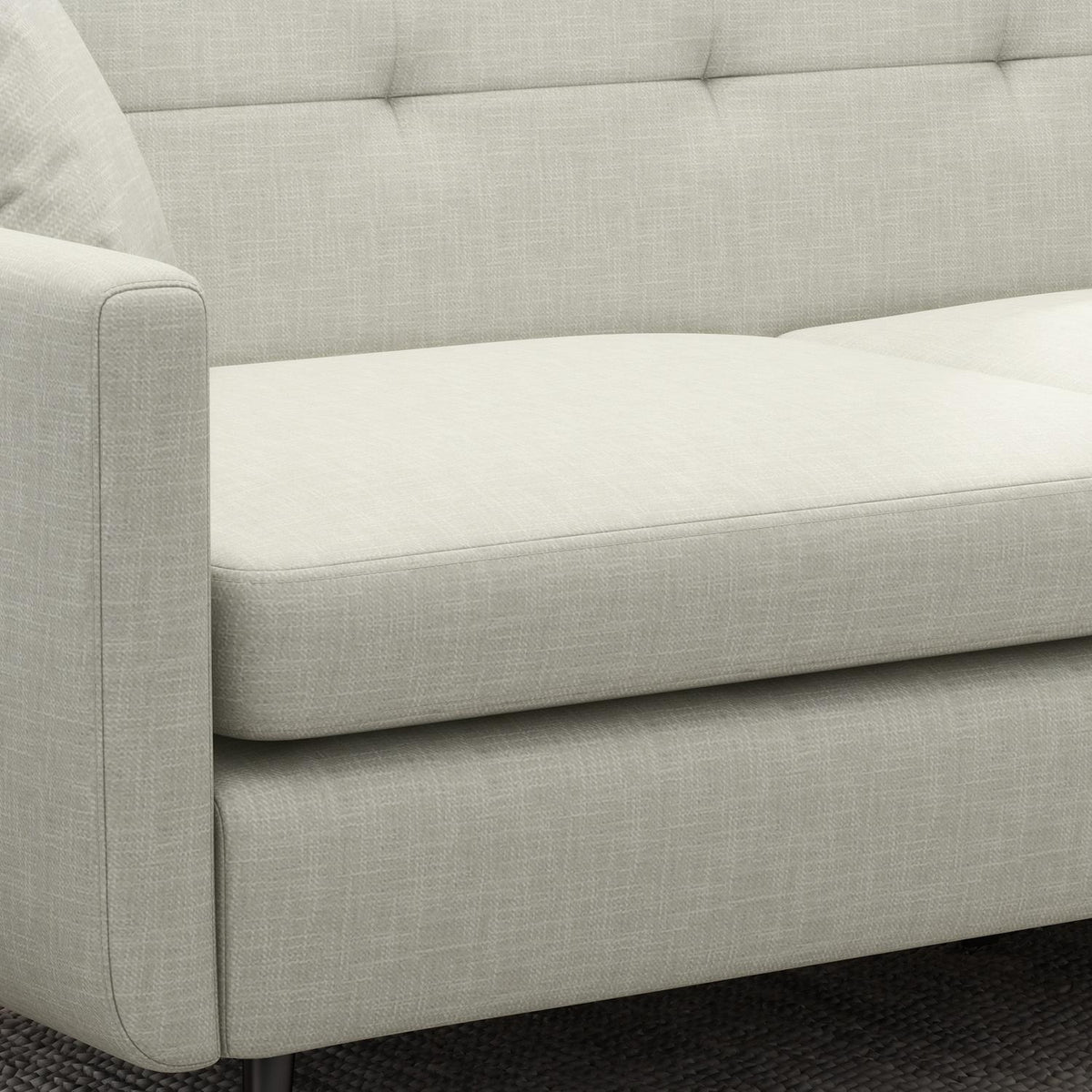 3-seater sofa, three-seater couch with armrests, decorative cushions, upholstered sofa with side pocket, for living room, bedroom, 165 x 73 x 72 cm