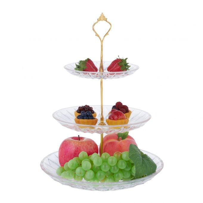3-tier glass dish