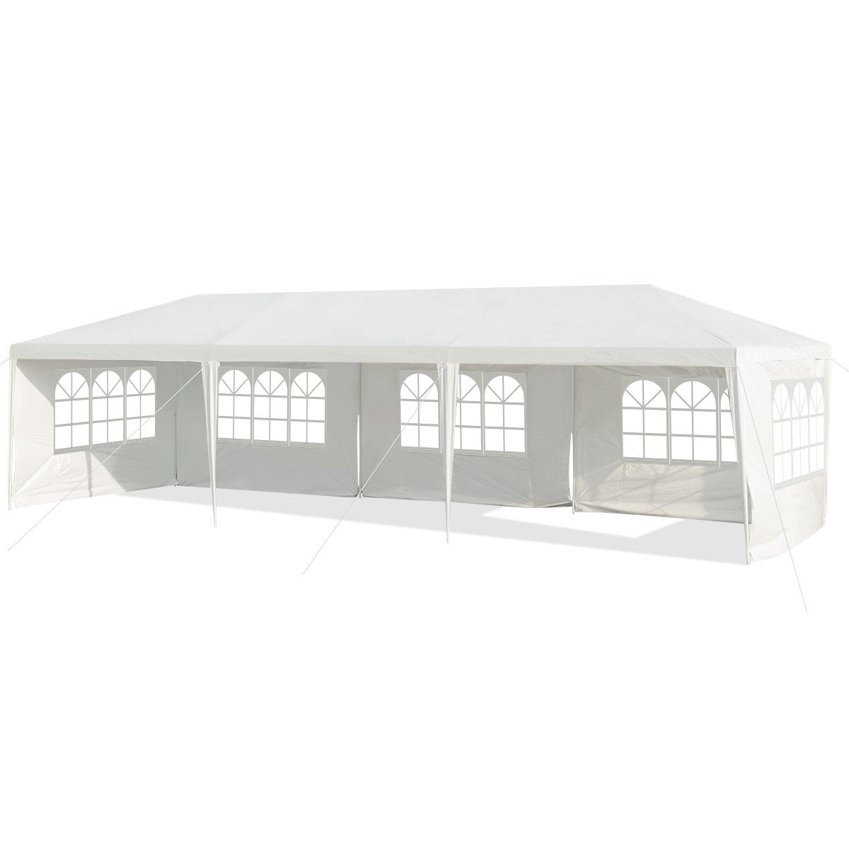 3 x 9 m pavilion tent garden pavilion garden tent with 5 removable side walls white