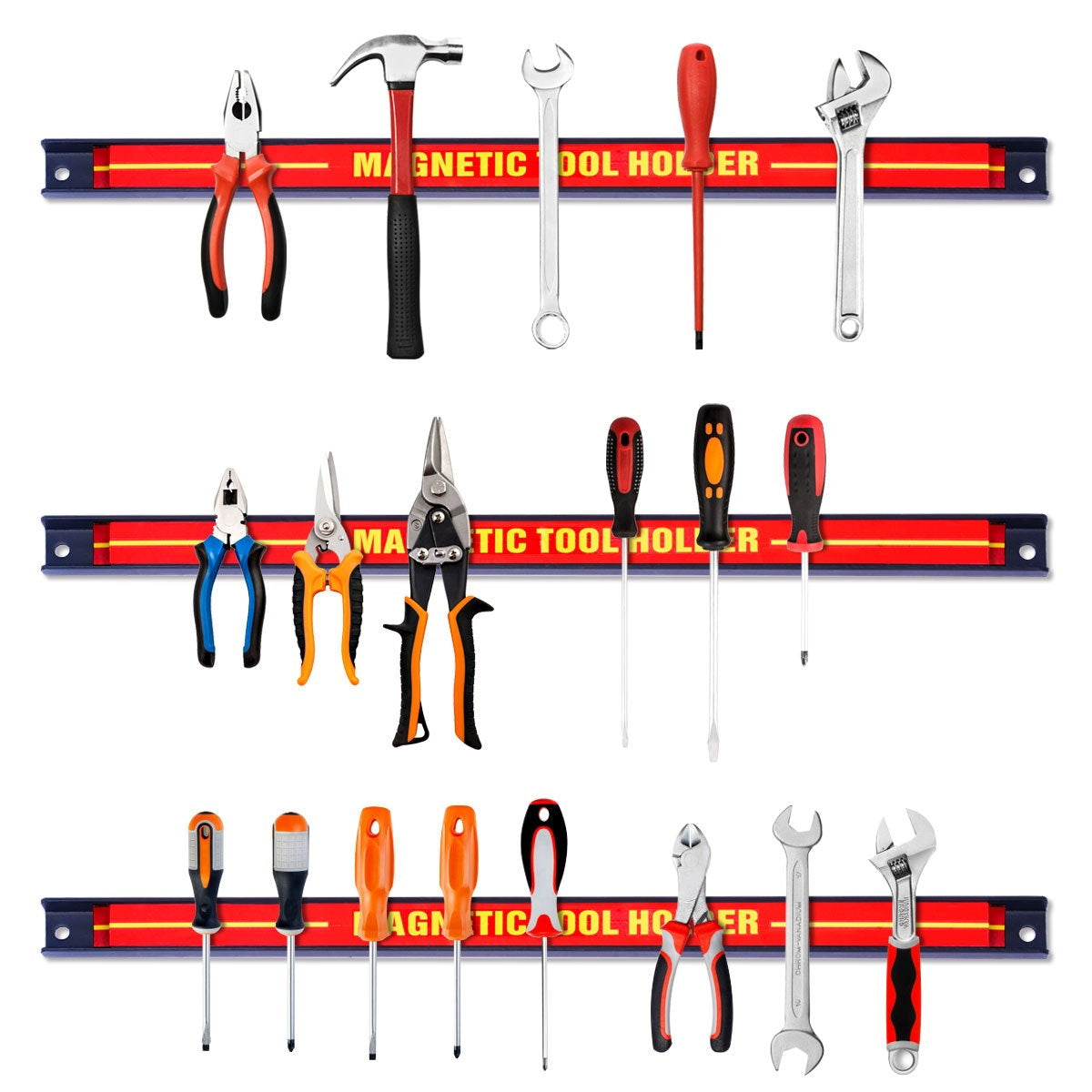3 x magnetic tool holder wall magnetic strip set magnetic strip 46 cm